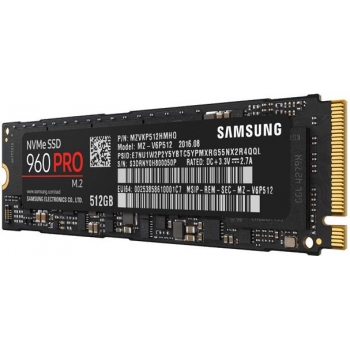 Dysk SSD M.2 2280 512GB Samsung 960 PRO PCIe/NVMe (MZ-V6P512BW)