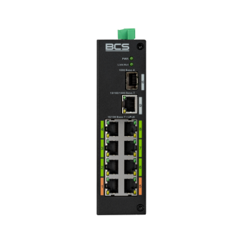 BCS-L-SP08E01G-1SFP(2) Niezarządzalny switch PoE 9-portowy BCS LINE