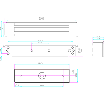 Wymiary zawory zewnętrznej EL-350WS