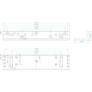BK-350L2 Uchwyt montażowy typu L do otwieranych na zewnątrz
