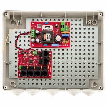 IP-5-11-L3 switch PoE do 5 kamer IP, w obudowie zewnętrznej ABOX-L3, z zasilaczem 96W